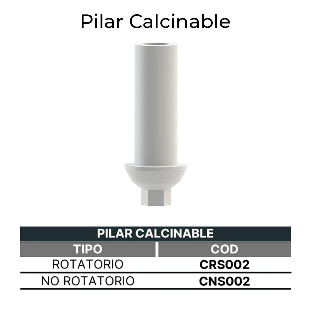 [CNS002] Pilares Calcinables (Rotatorio y No Rotatorio) Seventeen (ROTATORIO)