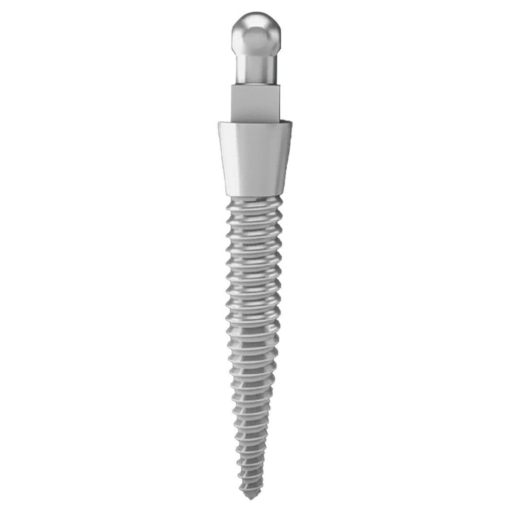 [LOW10] Mini Implante Easy – Titanio Grado 5 con Accesorio de Bola (Inferior 2.0, 10.0 mm de Largo)